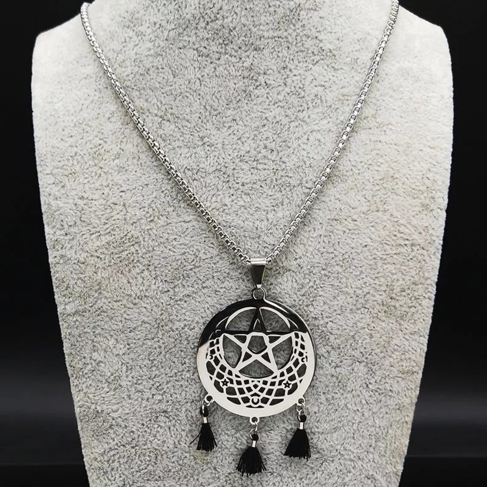 Witchcraft Pentagram Dreamcatcher Pendant NK